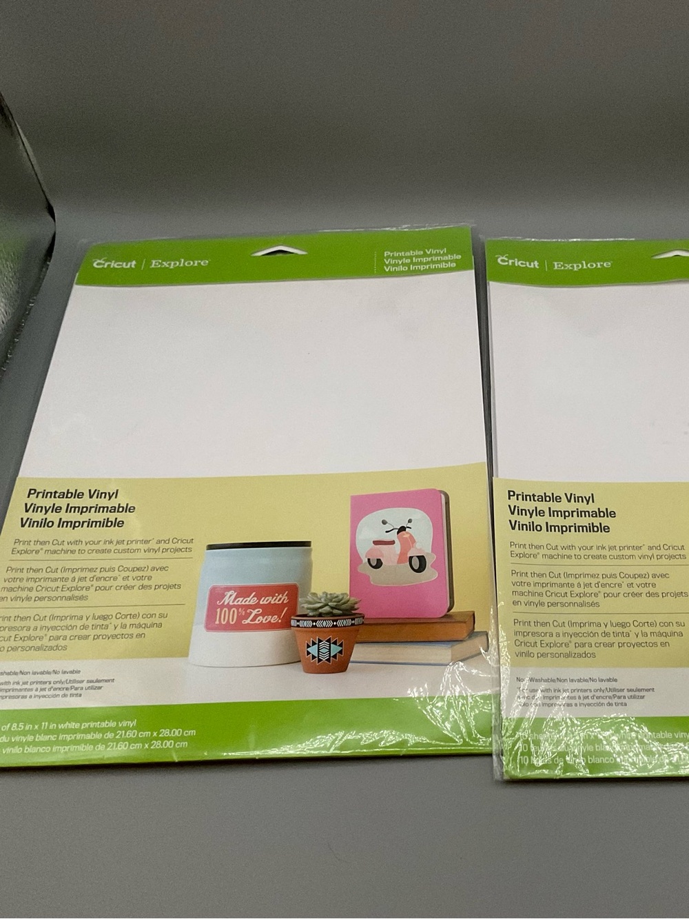 Cricut Explore Printable Vinyl Sheets 2 Packs 10 sheets each 8.5 x 11 New